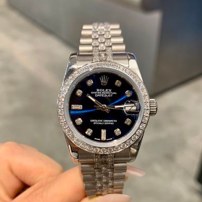 Rolex Datejust 2236 Movement 31mm Diamond Bezel Jubilee SS Band Lady Watch